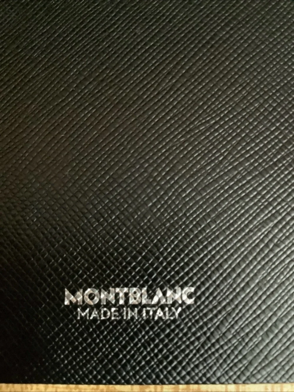 Montblanc Fine Stationery Lined Small Black Saffiano Leather Notebook # 146​
